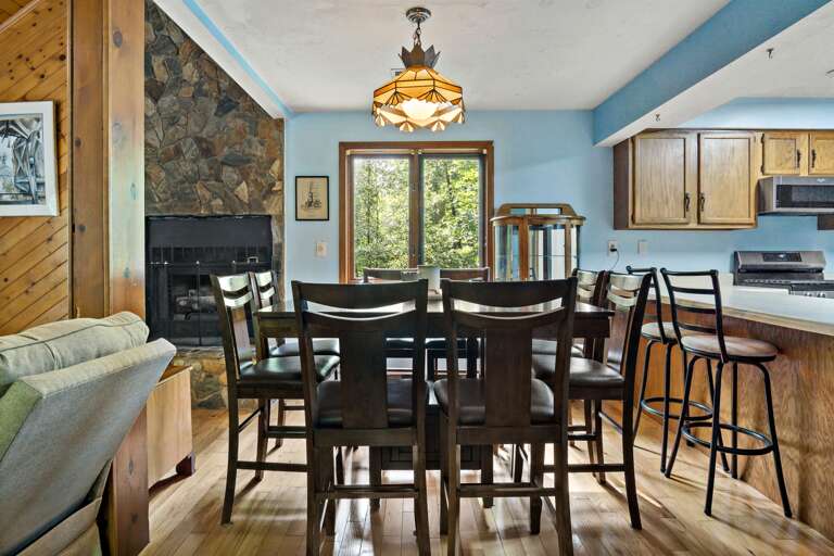 Dining area with seating for six