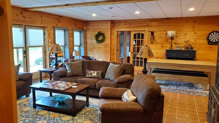 Lower level living area  Lower level living area