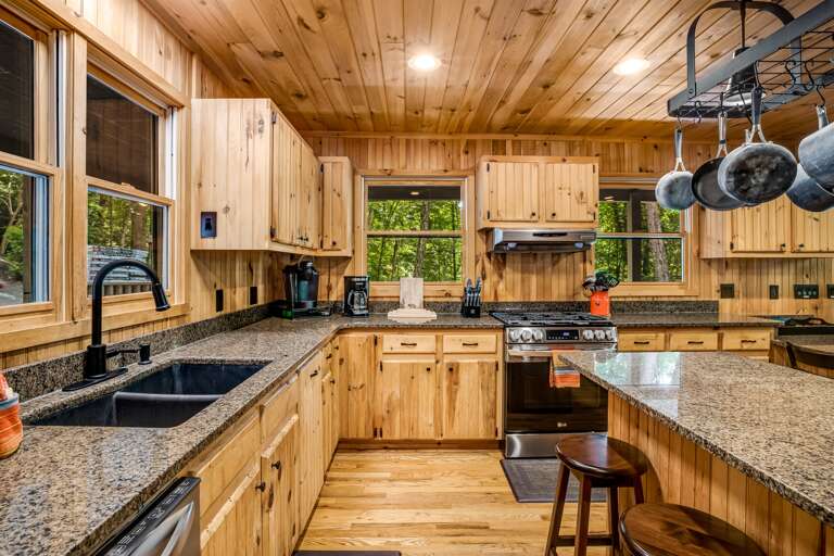 Large, fully functional kitchen