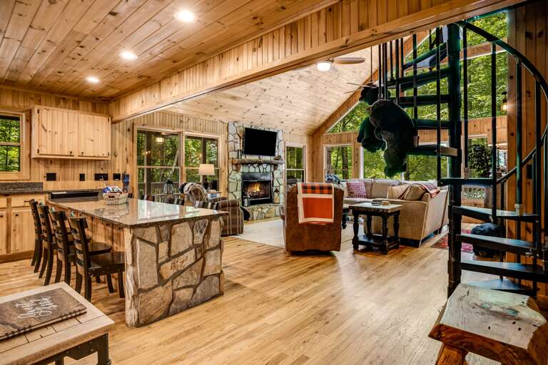 Walk inside to your dream cabin getaway