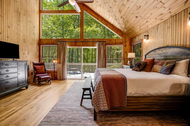 On the main level you will find a king bedroom suite