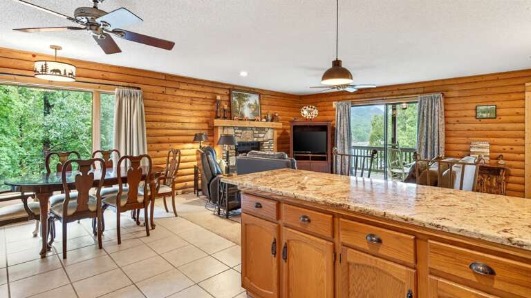 Open concept floor plan