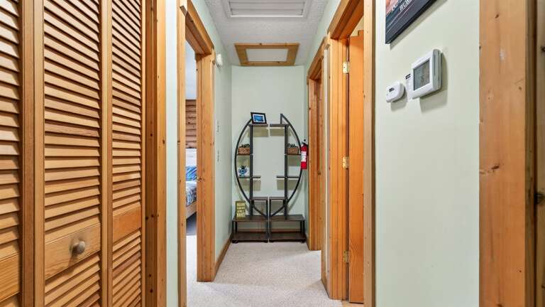 Head down the hall to the bedrooms