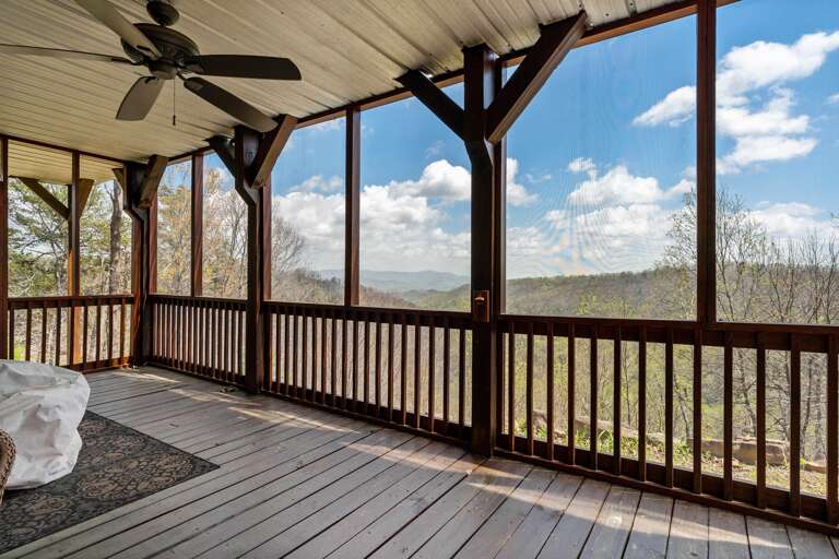 Large screened in porch Large screened in porch