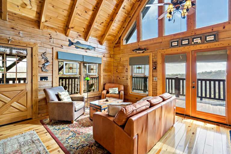 Cozy seating in the main level living room