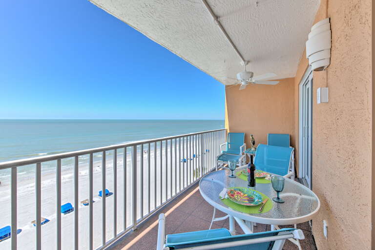Your private oceanfront balcony awaits with stunning sea views, comfortable seating, and dining space where you can savor meals while watching the waves.