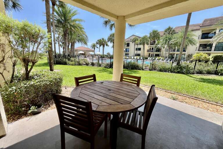ocean side view/poolside patio