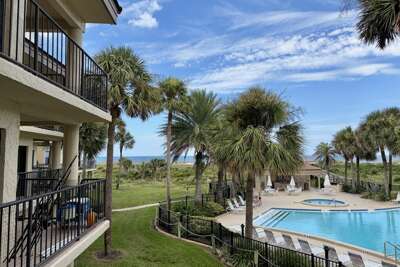 Oceanfront view from balcony