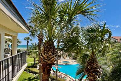 ocean side view/pool view from balcony
