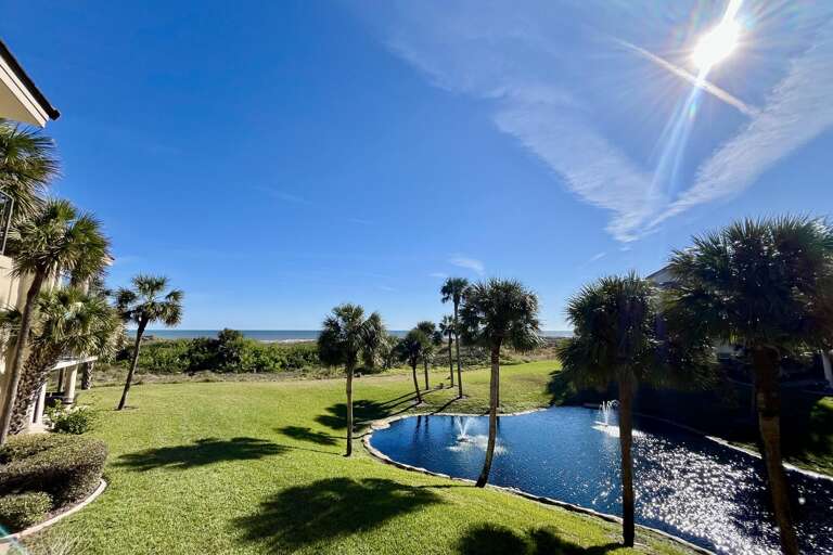 Ocean side view from balcony