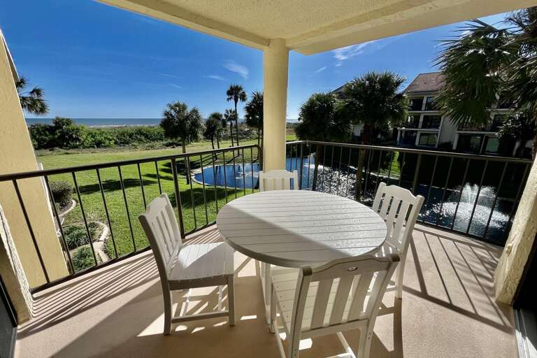 Ocean side view balcony