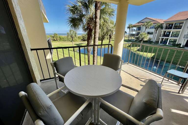 ocean side view balcony