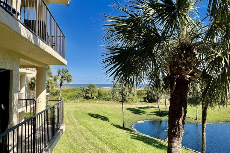 Ocean side view from balcony