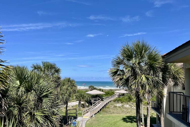 Ocean side view from balcony