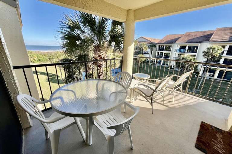 Ocean side view balcony