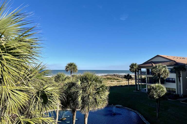 Ocean side view from balcony