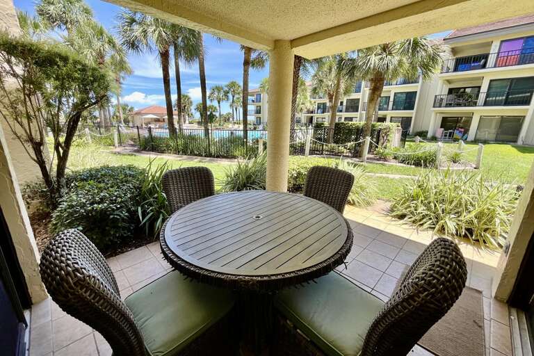 ocean side view/poolside patio