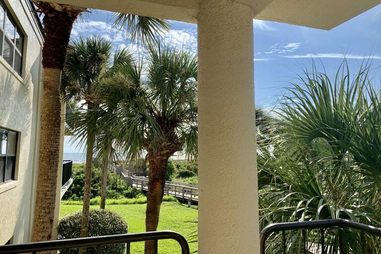 ocean side view from balcony