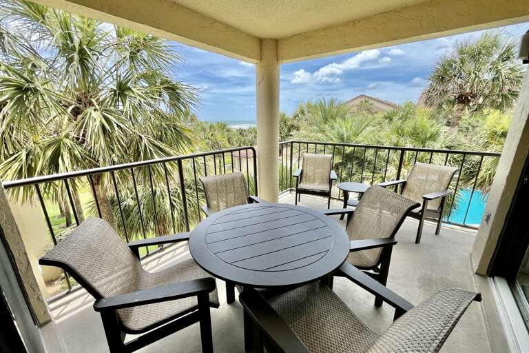 Ocean side view balcony