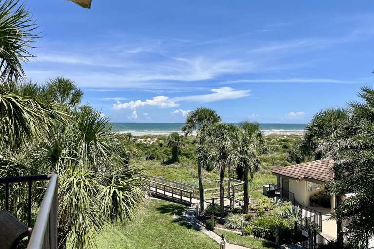 Ocean side view from balcony