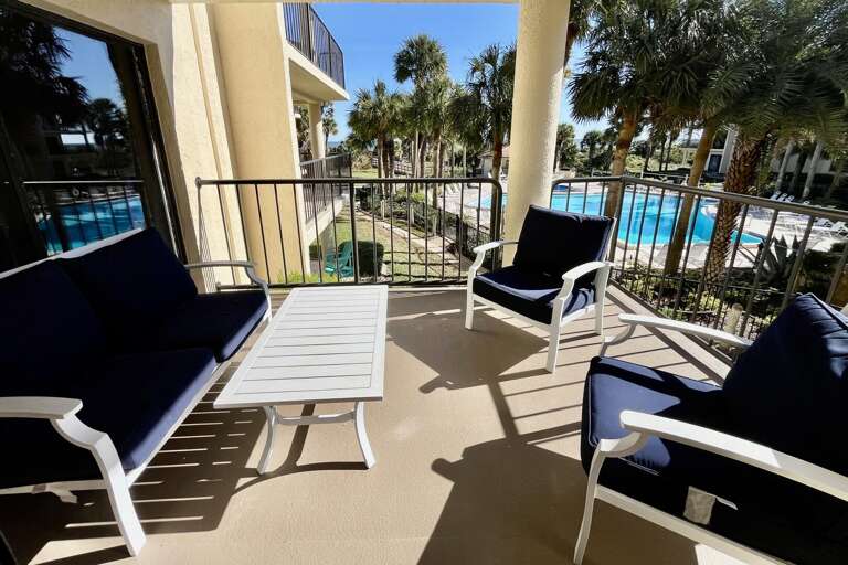 Ocean side view balcony