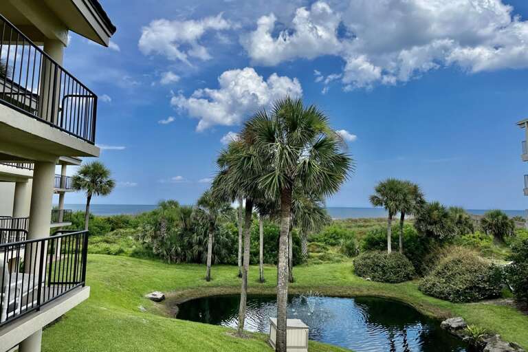 ocean side view from balcony
