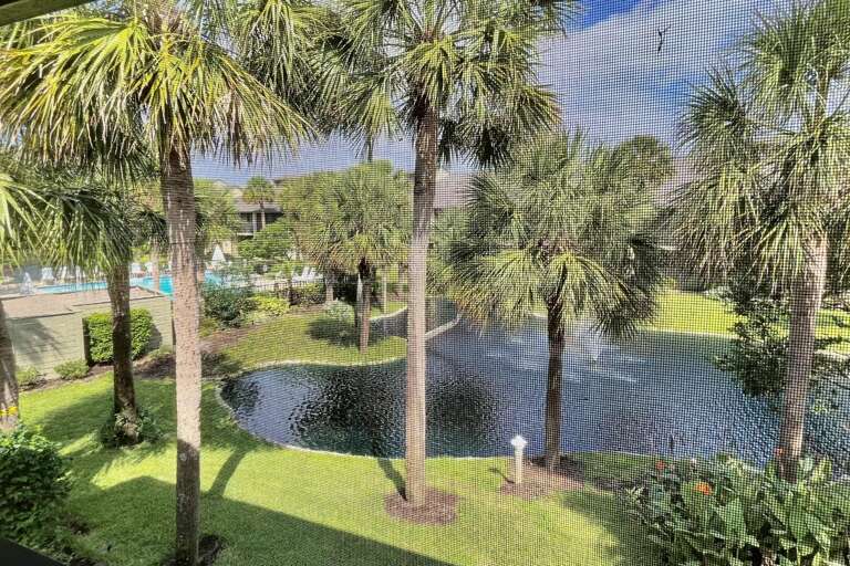 Lagoon view from lanai--Del Prado pool area to the left