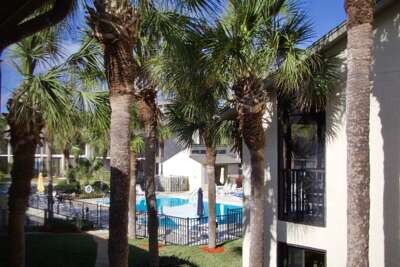 View from enclosed balcony