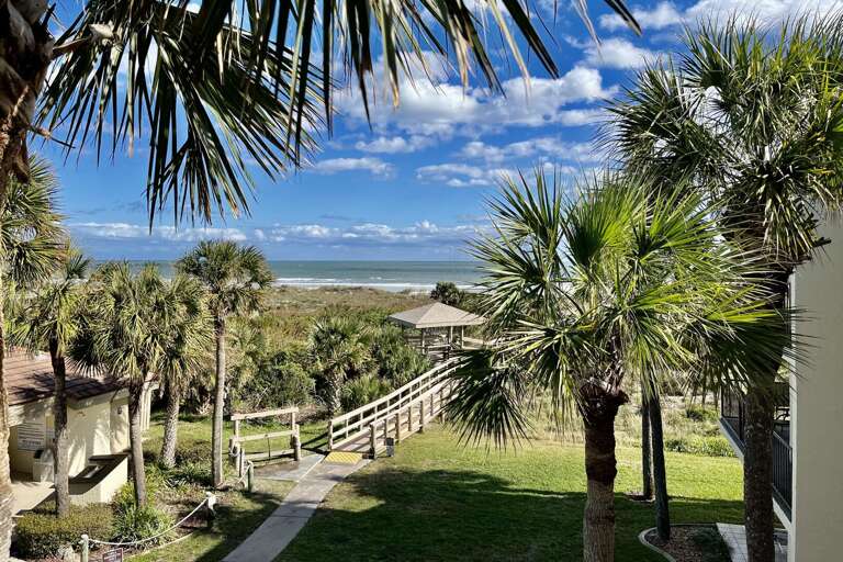 ocean side view from balcony
