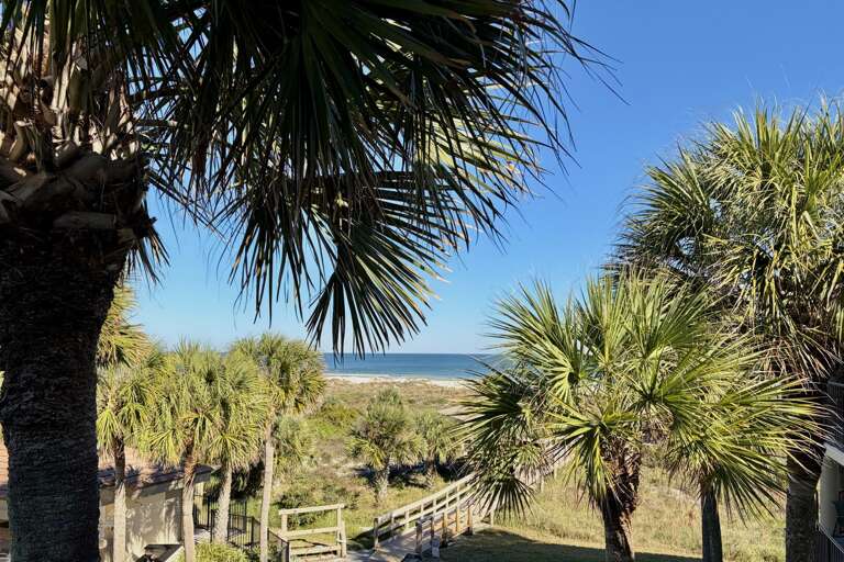 Ocean side view from balcony