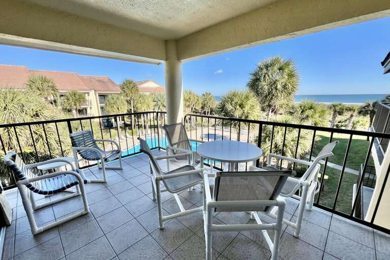 Ocean side view balcony