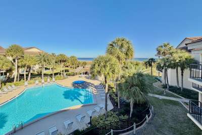 Ocean side view from balcony