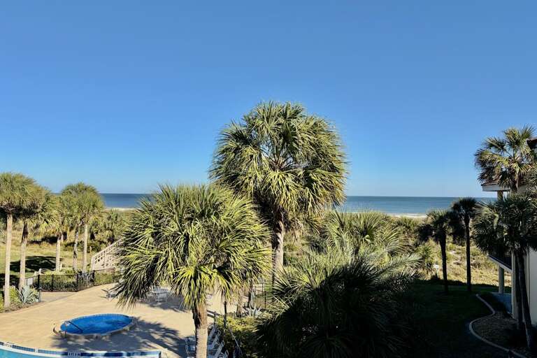 Ocean side view from balcony