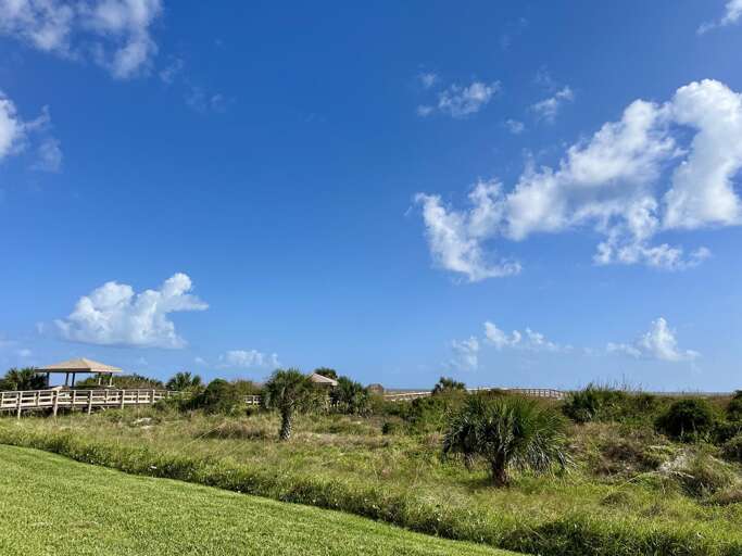 Beach boardwalk with ramp