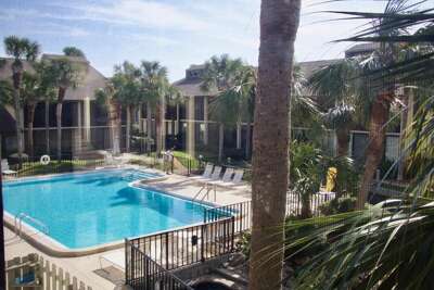 View from enclosed balcony