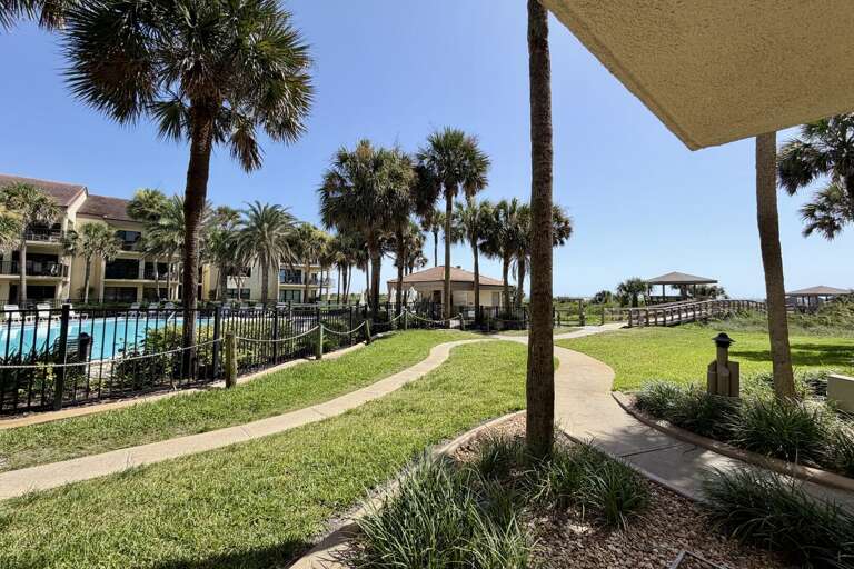 ocean side view/poolside patio