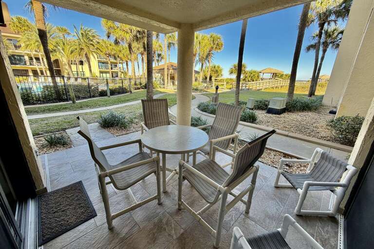 ocean side view/poolside patio