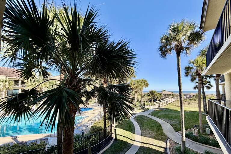 Ocean side view from balcony