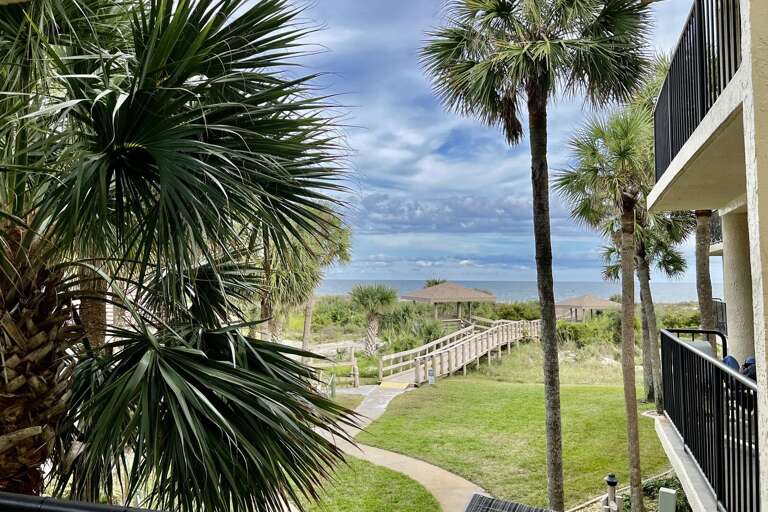 Ocean side view from balcony