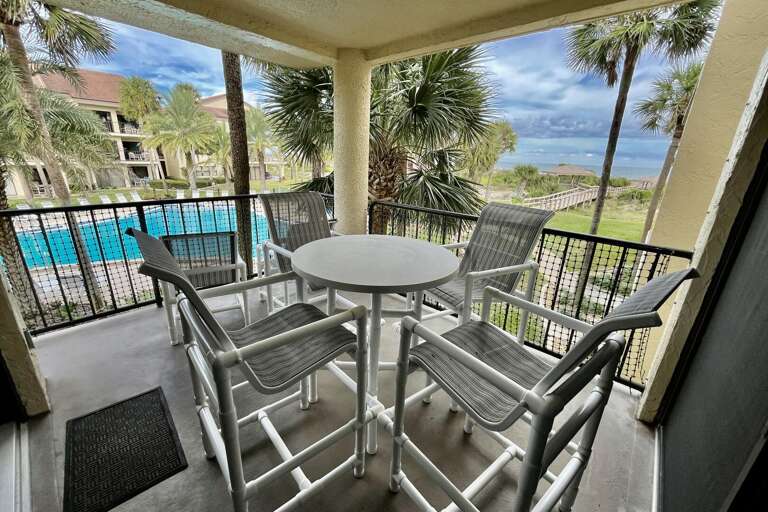 Ocean side view balcony