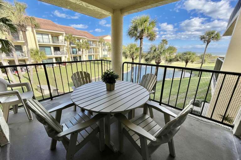 ocean side view balcony