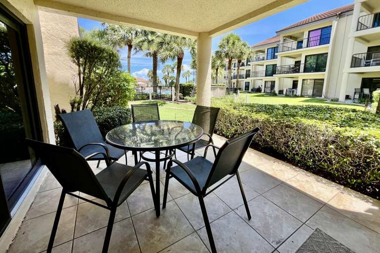 ocean side view/poolside patio