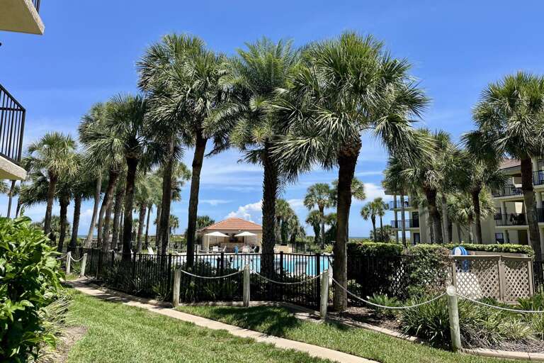 ocean side view/poolside patio