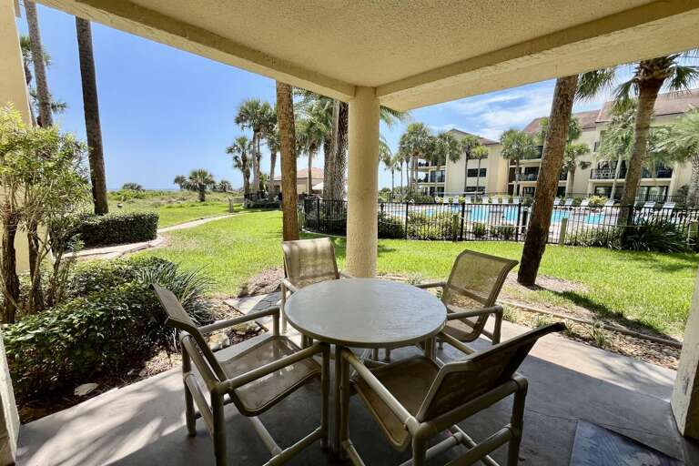ocean view/poolside patio