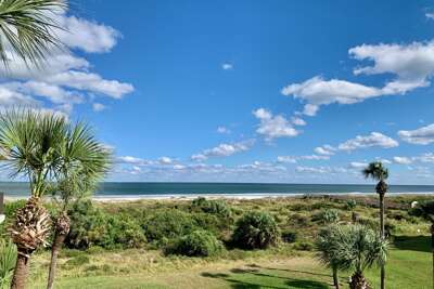 ocean side view from balcony