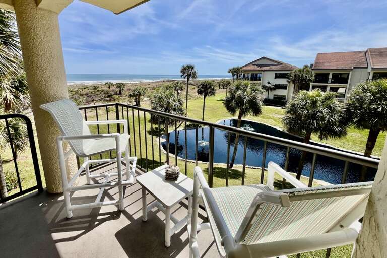 Ocean side view balcony