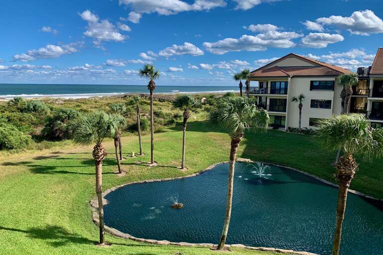 ocean side view from balcony