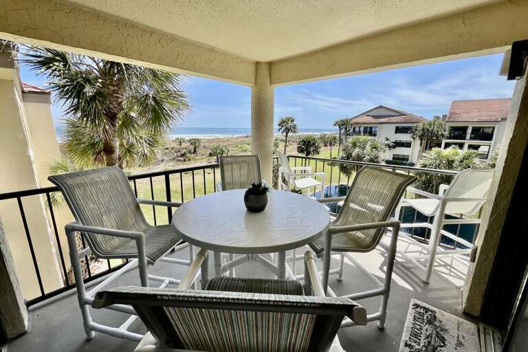 Ocean side view balcony