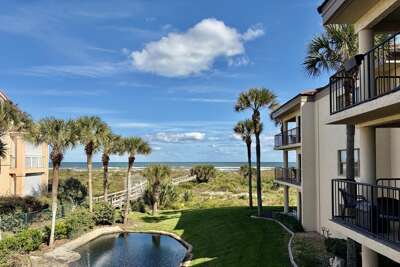 Ocean side view from balcony