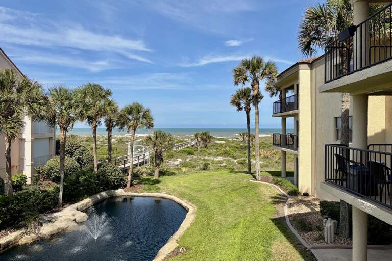 Ocean side view from balcony